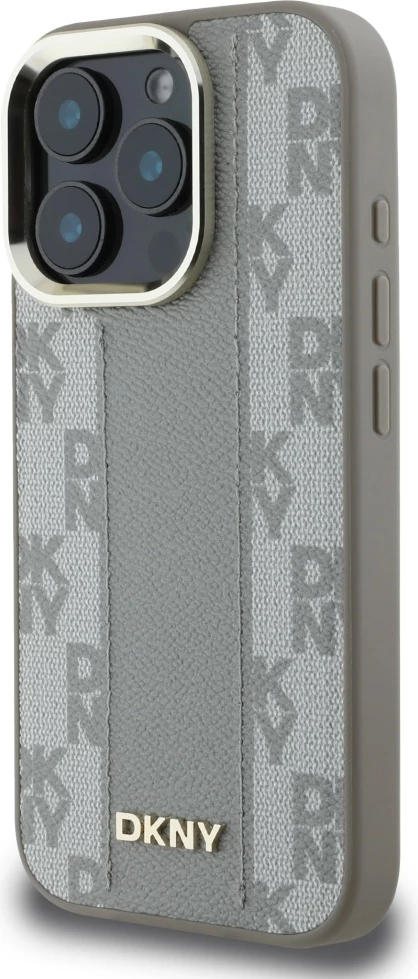 Mbështjellës DKNY Checkered Pattern MagSafe për iPhone 16 Pro Max, Bezhe