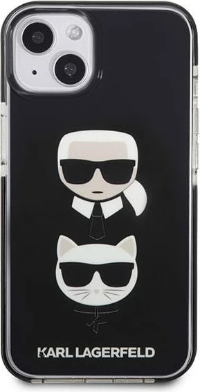 Mbështjellës Karl Lagerfeld KLHCP13MTPE2TK për iPhone 13 6.1", Hardcase, Karl&Choupette Head, i zi