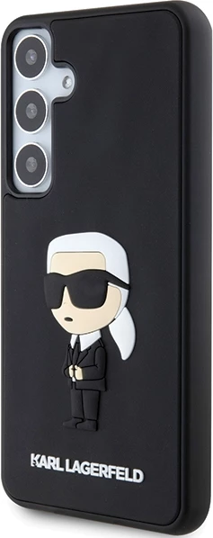 Mbështjellës Karl Lagerfeld 3D Rubber Ikonik për Samsung Galaxy S24, i zi