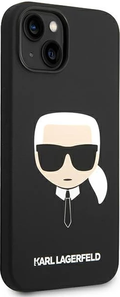 Mbështjellës Karl Lagerfeld Silicone Karl's Head MagSafe për iPhone 14 Plus, i zi