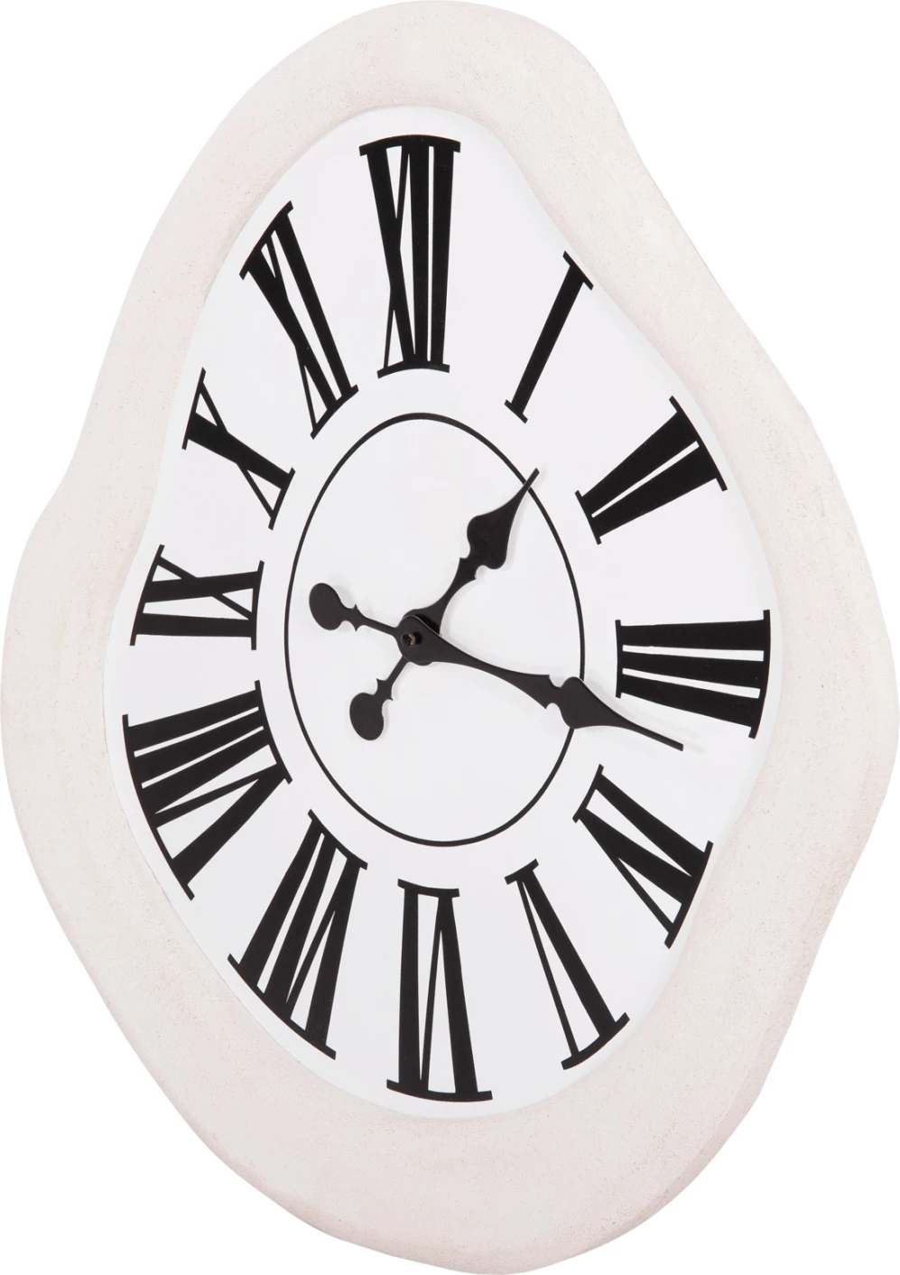Orë muri SANTORINI FH4515 MDF ngjyrë e bardhë e zbehtë, tregues të zinj & numra latinë, 58x2,5x61Hcm.