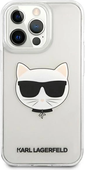 Mbështjellës Karl Lagerfeld KLHCP13XCTR për iPhone 13 Pro Max 6.7", transparent Choupette Head