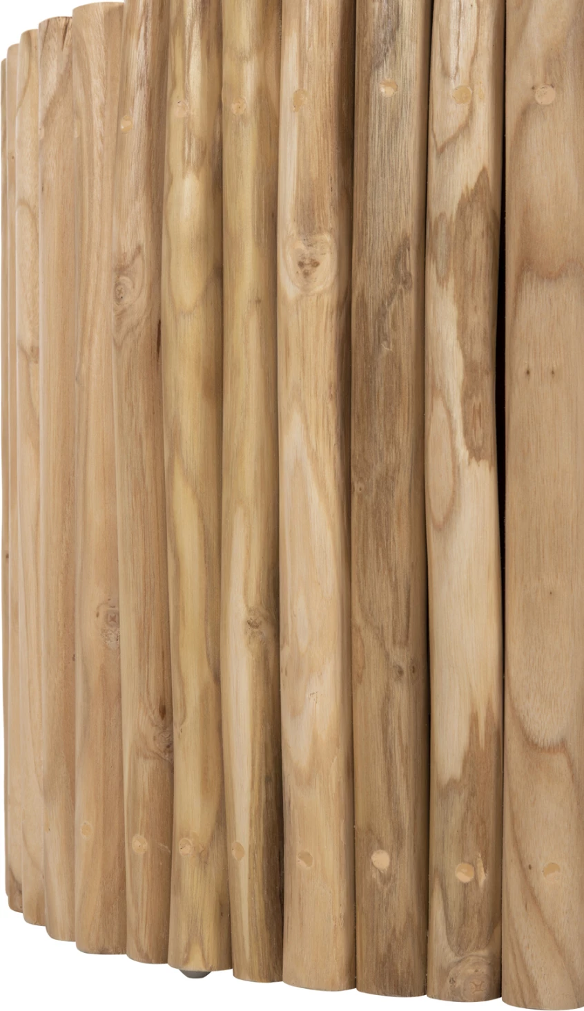 Tavolinë kafeje e rrumbullakët COOTER FH9864 degë tik - natyrale Φ60,5x46Hcm