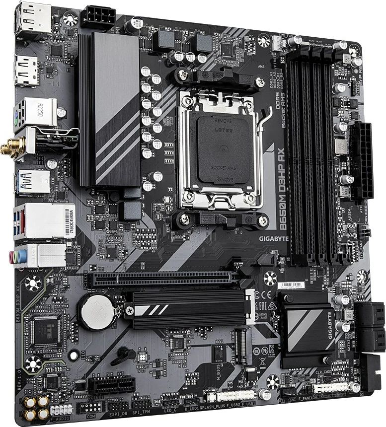 Pllakë amë Gigabyte B650M D3HP AX, Socket AM5, DDR5, WiFi 6E, 2.5GbE LAN