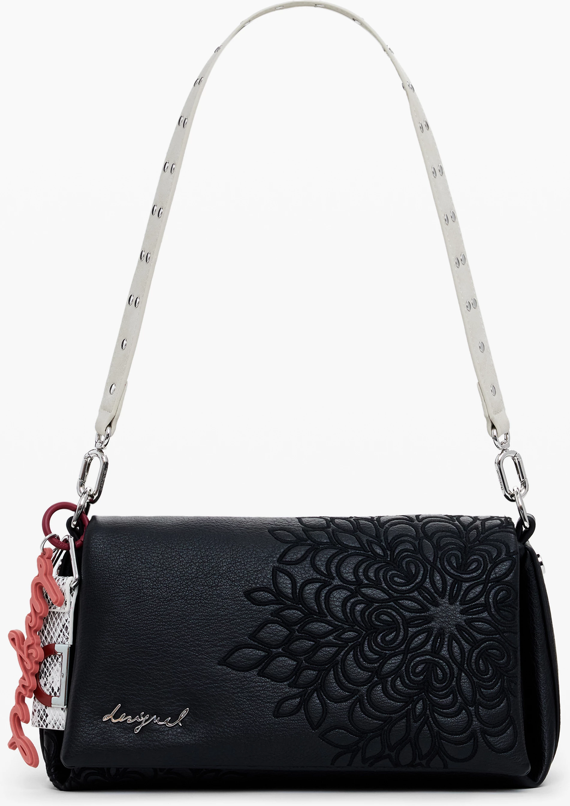 Çantë femra Desigual Sierra Naron Medium Flap Bag, e zezë