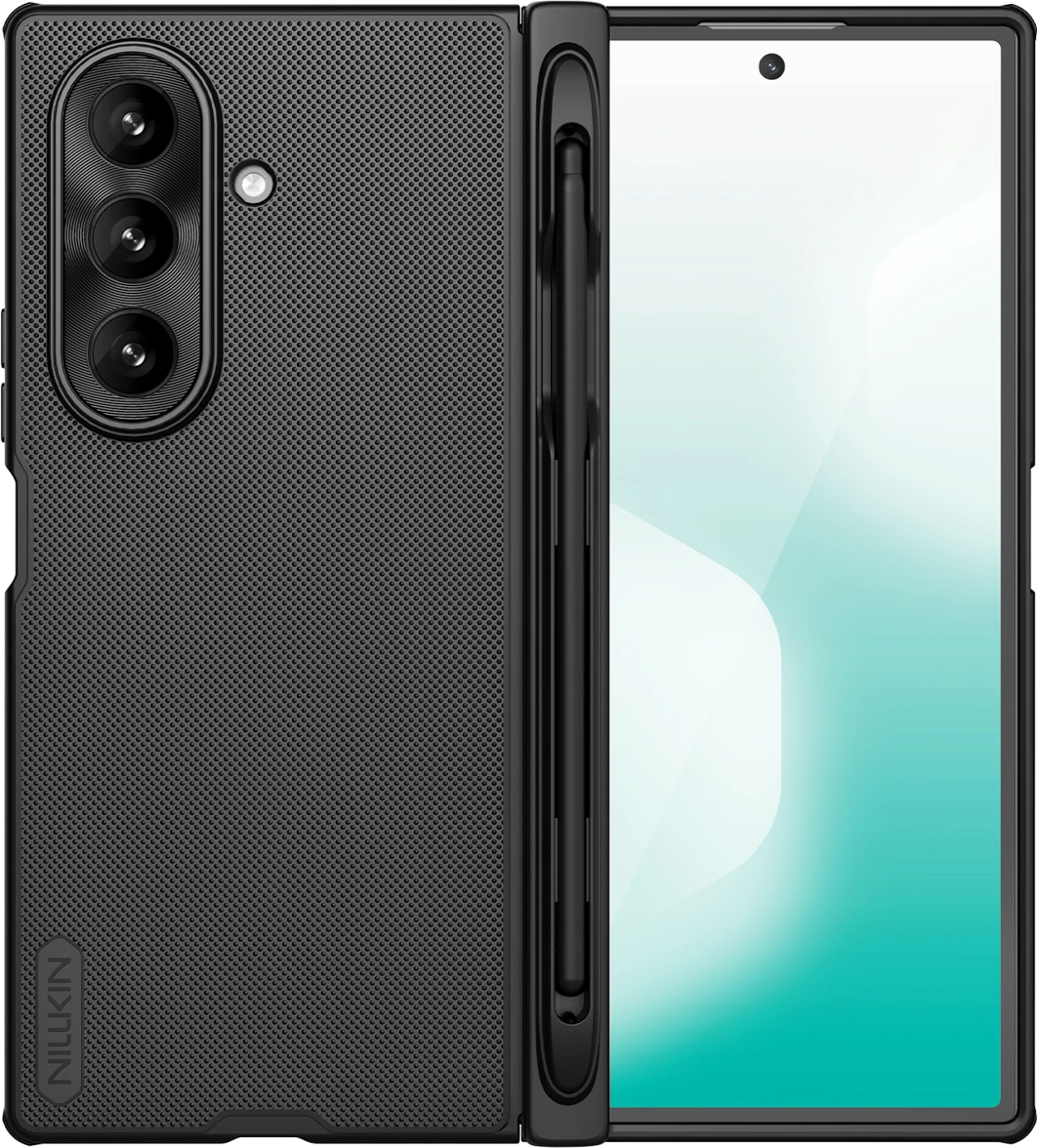 Mbështjellës, Nillkin, Super Frosted Shield Fold Magnetic për Samsung Galaxy Z Fold 7, kompatibil me MagSafe, hapësirë për S Pen, e zezë