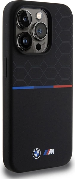 Mbështjellës BMW M Silicone Pattern MagSafe për iPhone 15 Pro, i zi
