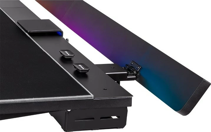 Tavolinë gaming Thermaltake G700 RGB, rregullim lartësie, LED RGB, 1600mm, e zezë