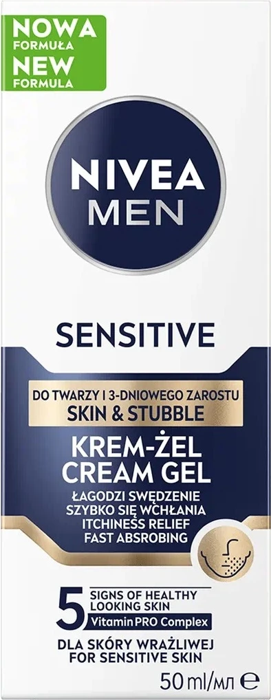 Krem-gel për fytyrë dhe mjekër 3-ditore Nivea Men, 50ml