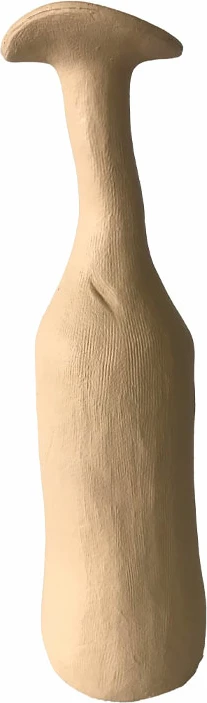 Vazo MELD I, polirezine, bezhë, 7x7x26.5cm