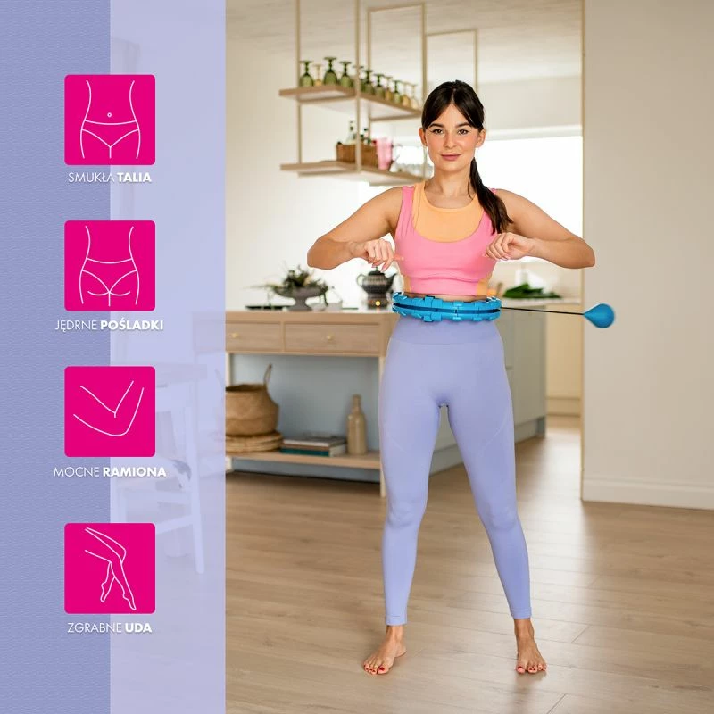 Hula hop me peshë Yakimasport FH01, kaltër