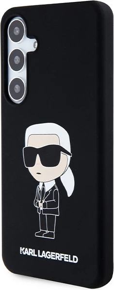 Mbështjellës Karl Lagerfeld Silicone Ikonik për Samsung Galaxy S24+, i zi
