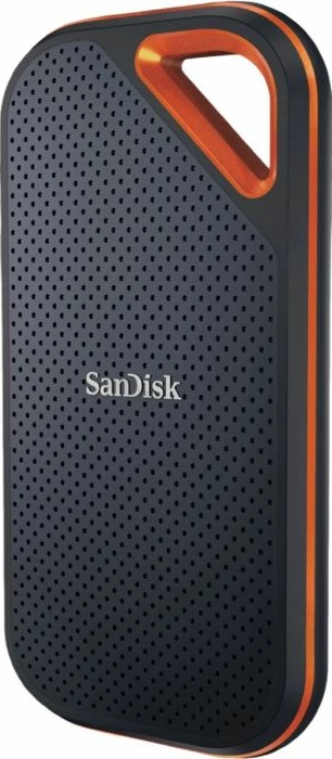 SSD ekstern portativ SanDisk Extreme PRO SDSSDE81-2T00-G25, 2TB, NVMe, USB-C USB 3.2 Gen 2x2, 2000MB/s, IP55, set me 2 kabllo, e zezë/portokalli