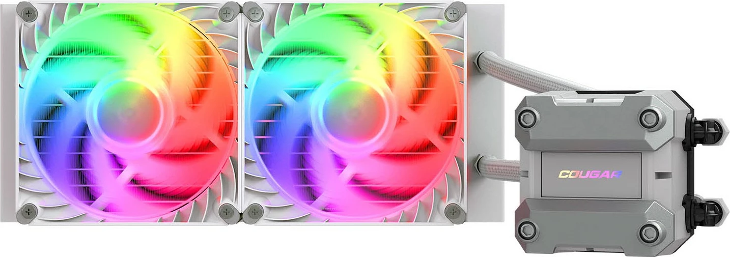 Ftohës uji CPU Cougar Poseidon Ultra 240, ARGB, i bardhë
