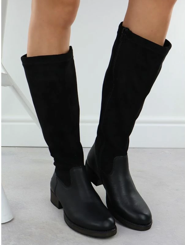 Çizme lëkure për femra Rieker 9551, të zeza