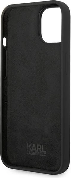 Mbështjellës Karl Lagerfeld KLHCP14MSLKHBK për iPhone 14 Plus 6.7", silikon, i zi