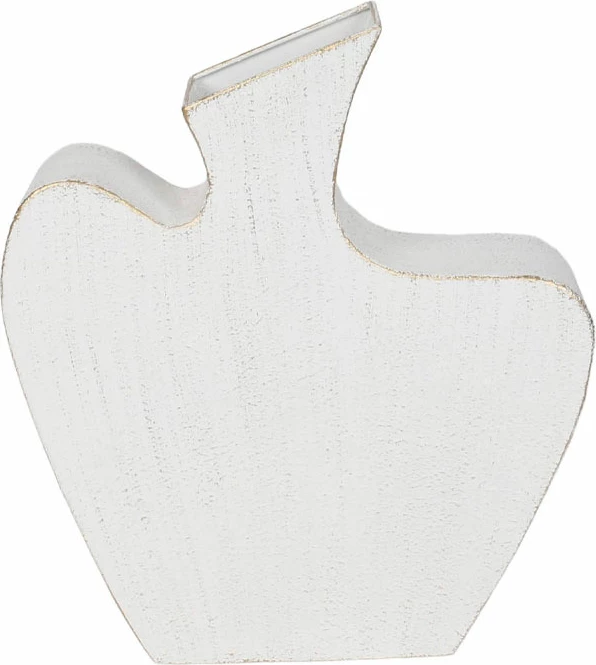 Vazo metalike NIRA, e bardhë, 30.5x8x35cm