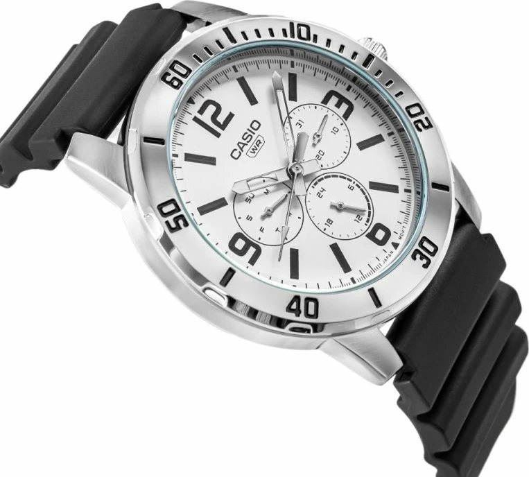 Orë dore për meshkuj CASIO, e zezë