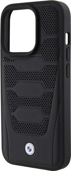Mbështjellës BMW Leather Seats Pattern për iPhone 15 Pro Max, i zi