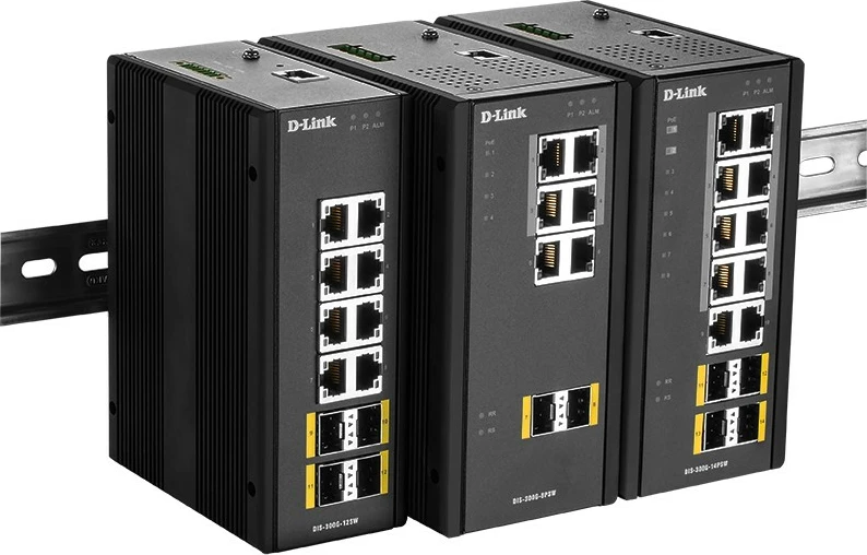 Switch industrial D-Link DIS-300G-12SW, 12 porta, Gigabit, IP30