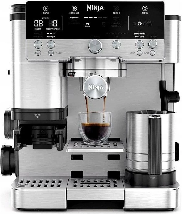 Aparat kafeje Ninja Luxe Cafe ES601EU, presion piston, 2L, argjend