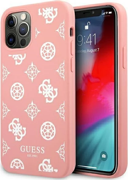 Mbështjellës Guess Peony Collection për iPhone 12 Pro Max 6.7", rozë