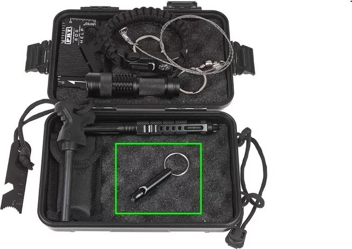 Fishekë mbijetese GUARD, prej alumini, ngjyrë e zezë