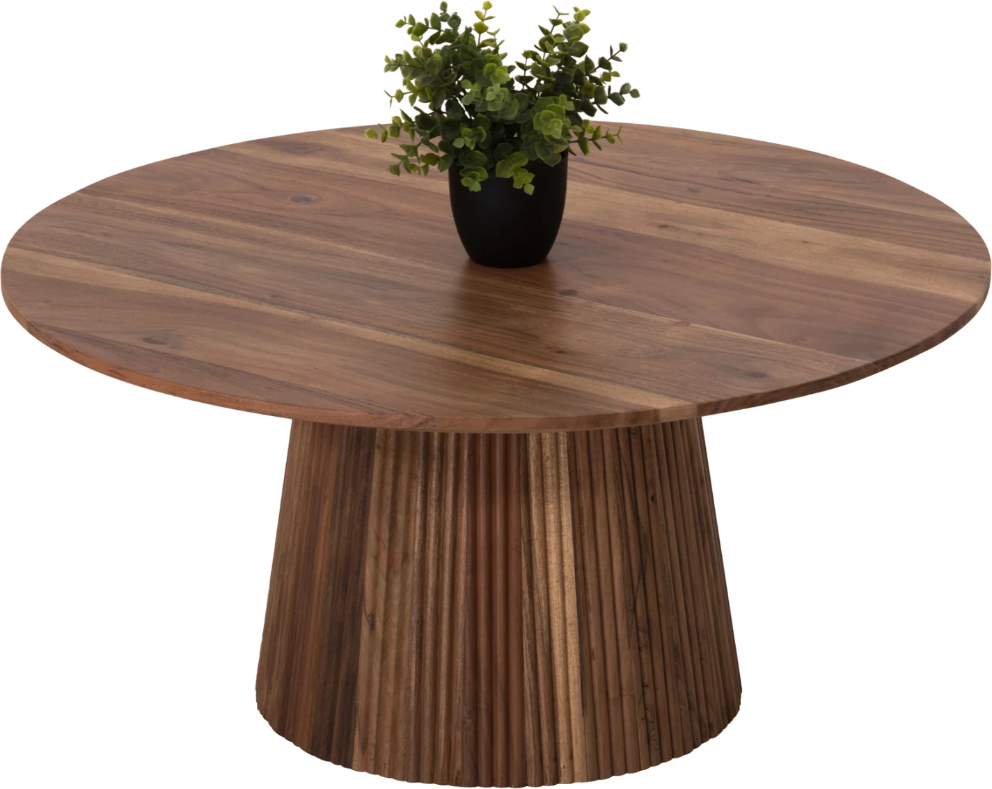 Tavolinë kafeje e rrumbullakët, ngjyrë druri natyral, GROOT FH9697, Φ80x48Hcm