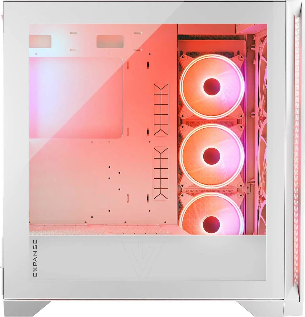 Kasë MODECOM Volcano Expanse T Apex ARGB AT-EXPANSE-TG-20-000000-0002, midi tower, 4x140mm ARGB, xhami i kalitur, USB-C, ATX/mATX/ITX, e bardhë