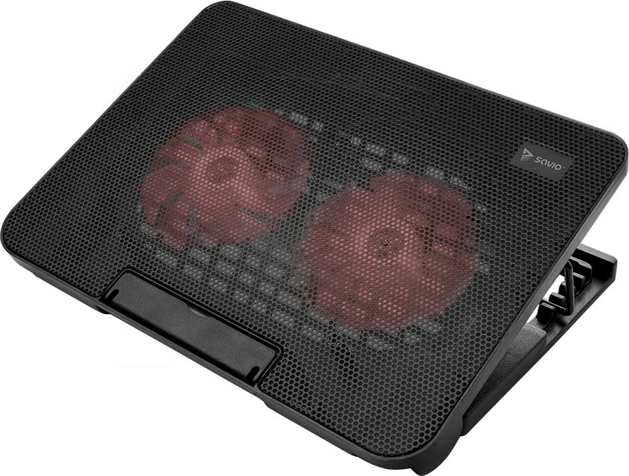 Bazë ftohëse për laptop Savio COS-02, 2 ventilatorë, 17.3", e zezë