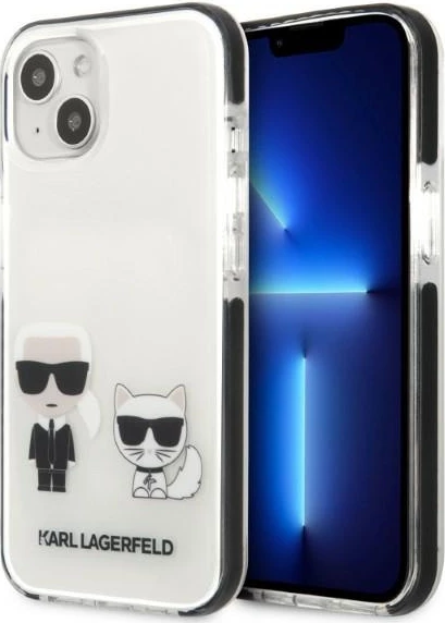 Mbështjellës Karl Lagerfeld KLHCP13STPEKCW për iPhone 13 mini 5.4", Hardcase, i bardhë