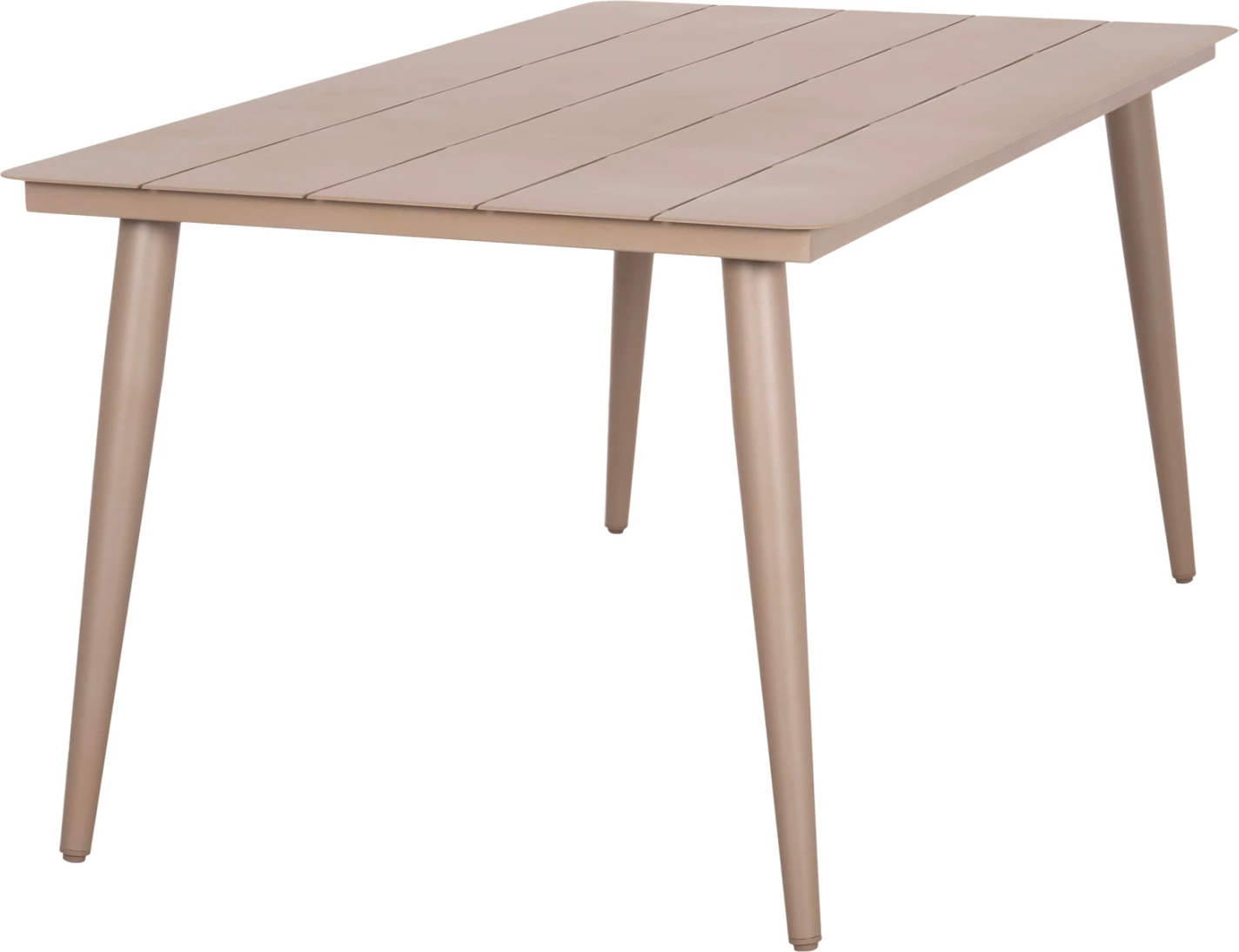 Tavolinë drejtkëndëshe ngrënieje alumini, ngjyrë kapuçino, HIGER FH6291.04, 160x90x78cm