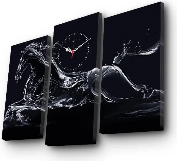 Set dekorativ i orës murale prej kanavace (3 pjesë), Wallity, 3PATCS-5