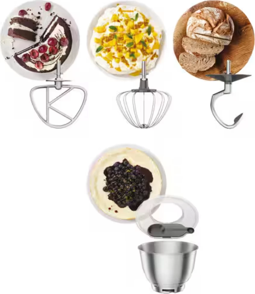 Robot kuzhine, Kenwood, KZM35.000RD, 1000 W, tas 4 L, me K-Beater/whisk/hook