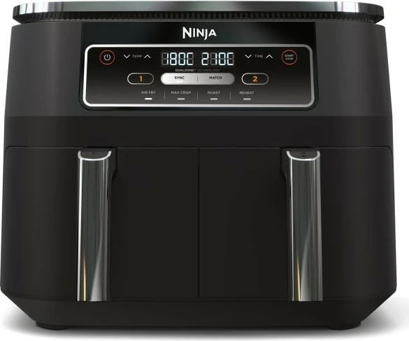 Furrë me ajër Ninja Foodi AF200EU, 7.6L, 2 shporta, 2400W, e zezë