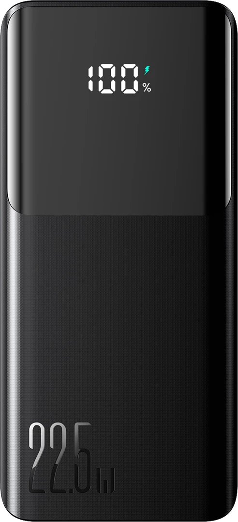 Powerbank Joyroom JR-PBF19 10000mAh 22.5W me dy kabllo të integruara USB-C dhe Lightning, e zezë