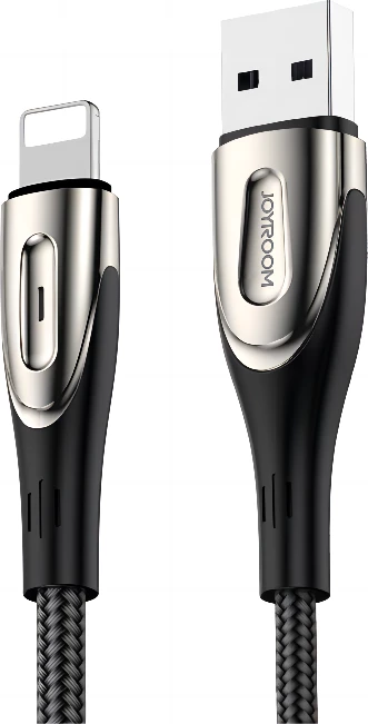 Kabllo Joyroom Sharp Series S-M411, USB-A në Lightning, 1.2m, 3A, e zezë