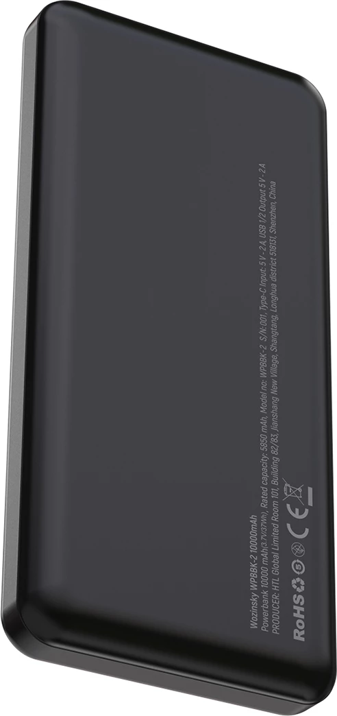 Powerbank, Wozinsky Wpower WPBBK-2, 10000 mAh, 2x USB, 10 W, USB-C, e zezë
