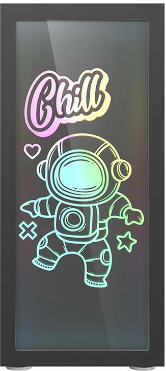 Kasë Darkflash DK210 Graffiti, Middle Tower, ATX/M-ATX/ITX, pa ventilator, e zezë