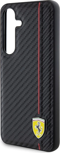 Mbështjellës Ferrari Carbon Printed Line për Samsung Galaxy S24, i zi