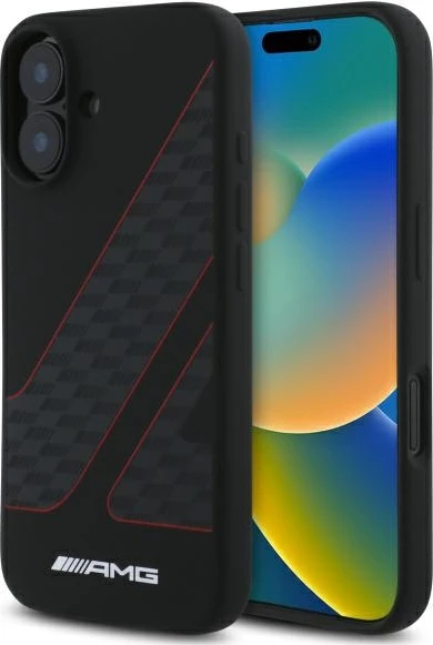 Mbështjellës Mercedes AMG MagSafe për iPhone 16, i zi