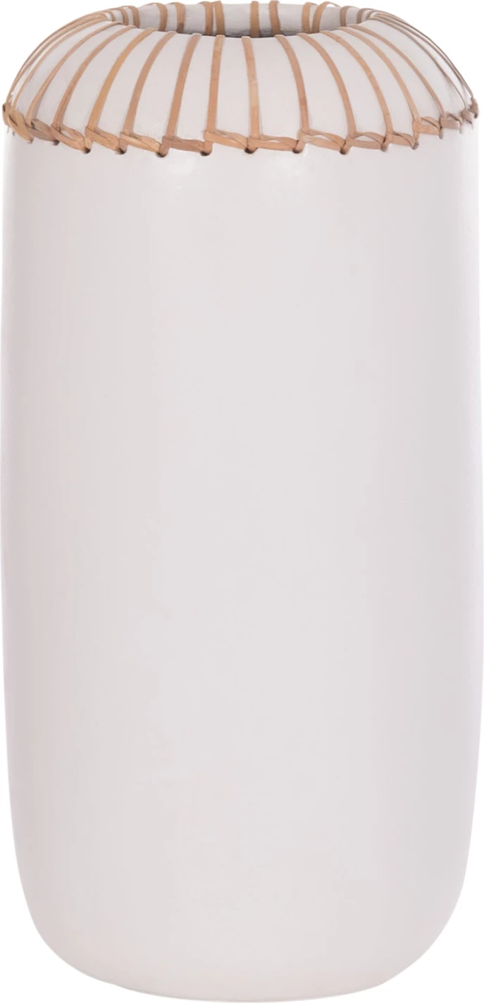 Vazo dekorative tavoline Lennox, terrakotë e bardhë, FH4675.02S, 18x33cm