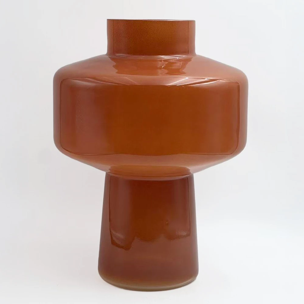 Vazo xhami REGAL, portokalli, 20x20x28cm