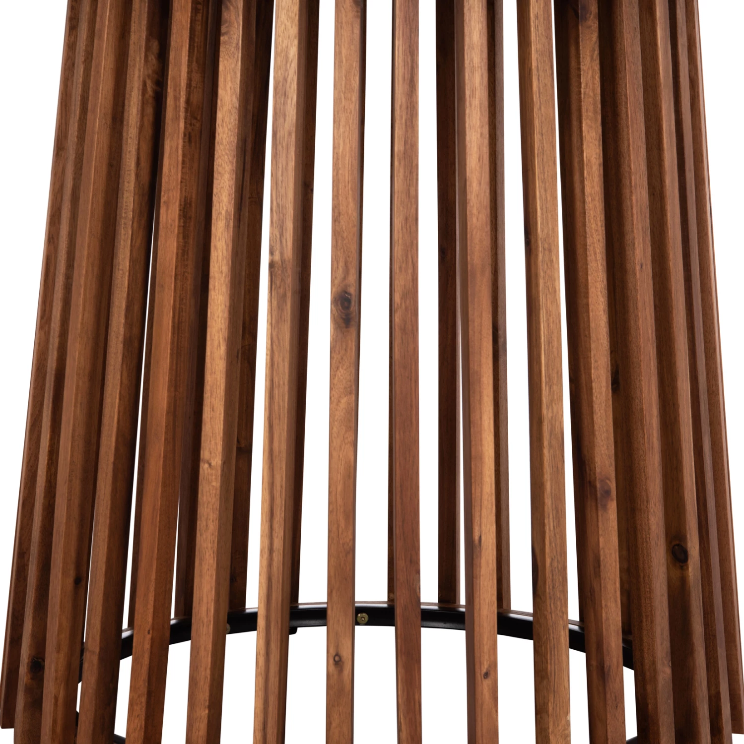 Tavolinë e rrumbullakët për jashtë, cement dhe dru akacie, CRISTOBAL FH6235, 120x77cm