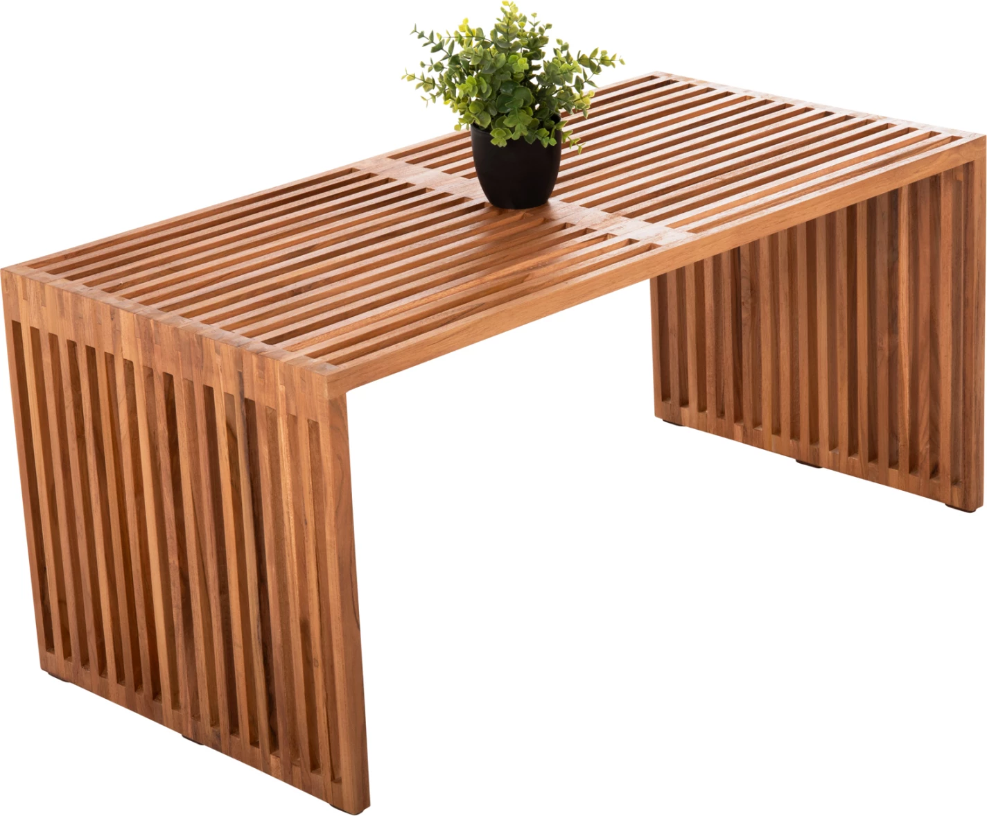 Tavolinë kafeje NYA, dru tik, ngjyrë natyrale, FH9568, 100x50x45H cm