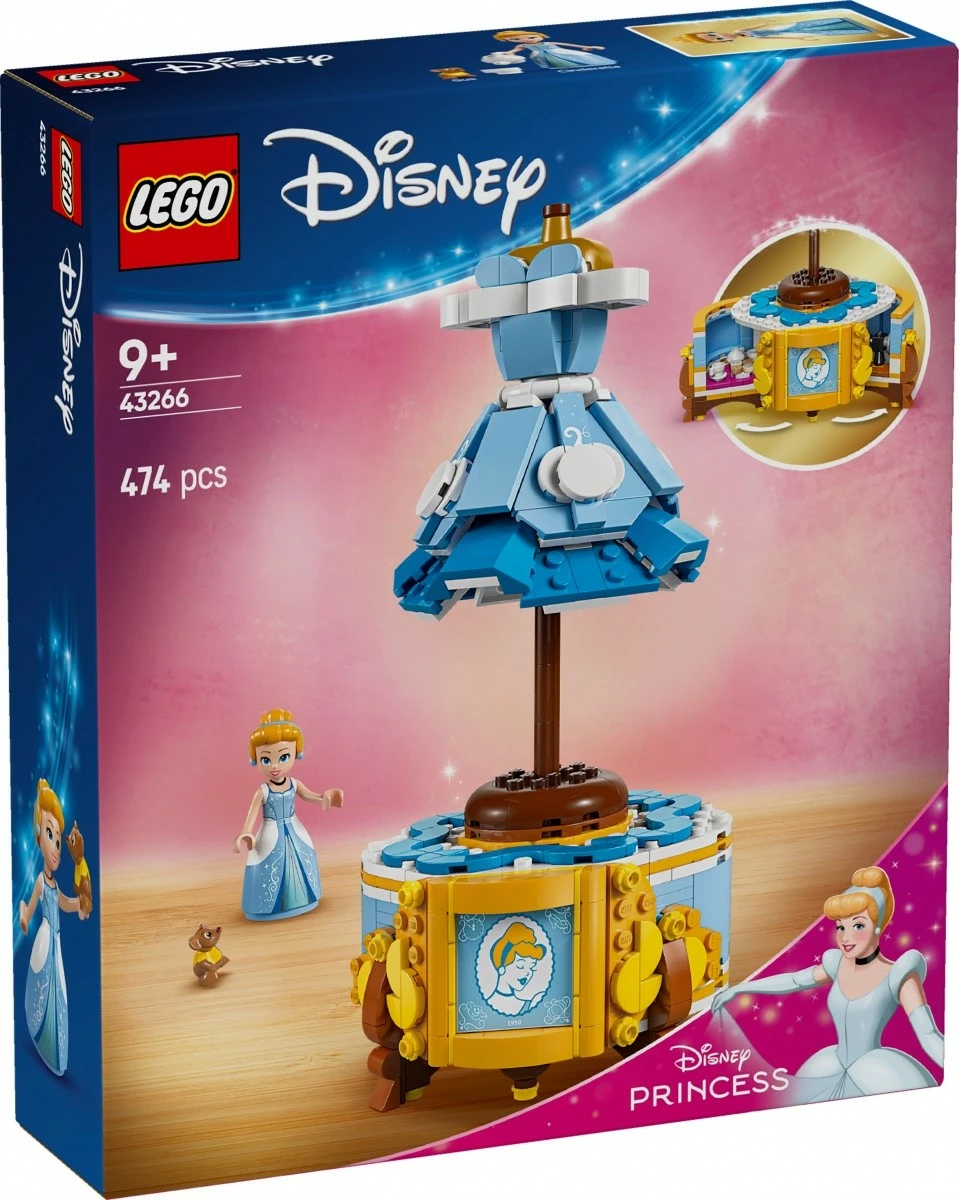Set LEGO Disney Princess 43266 Cinderella's Dress, 474 pjesë, për fëmijë, Blu