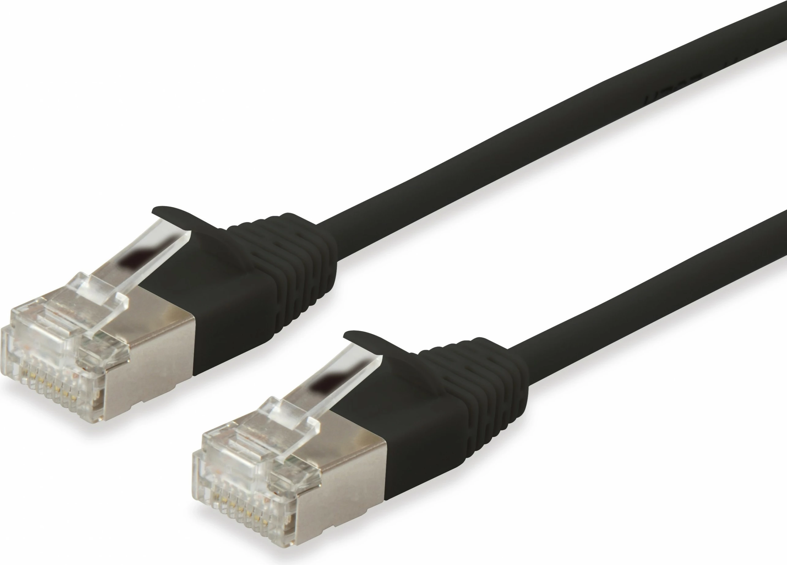 Kabllo rrjeti EQUIP Cat6a F/FTP Slim 0.5m e zezë