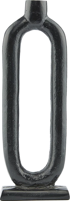 Mbajtëse qiriri CORI, alumin, e zezë, 11x11x29 cm