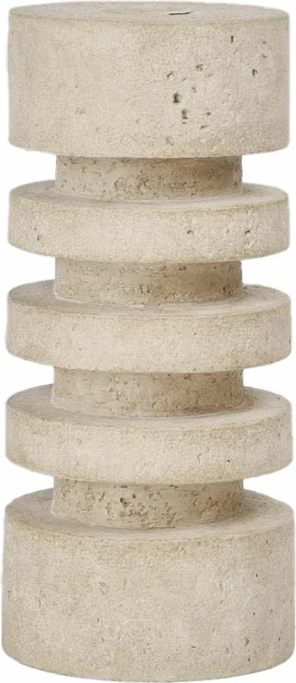 Mbajtës qiri AXIS, rezinë, bezhë, 9.1x9.1x21.2cm