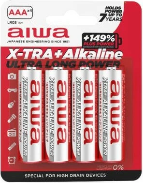 Bateri AA alkaline Aiwa AB-AALR6/4, LR6 1.5V, Ultra Long Power, paket 48 copë (12x4)